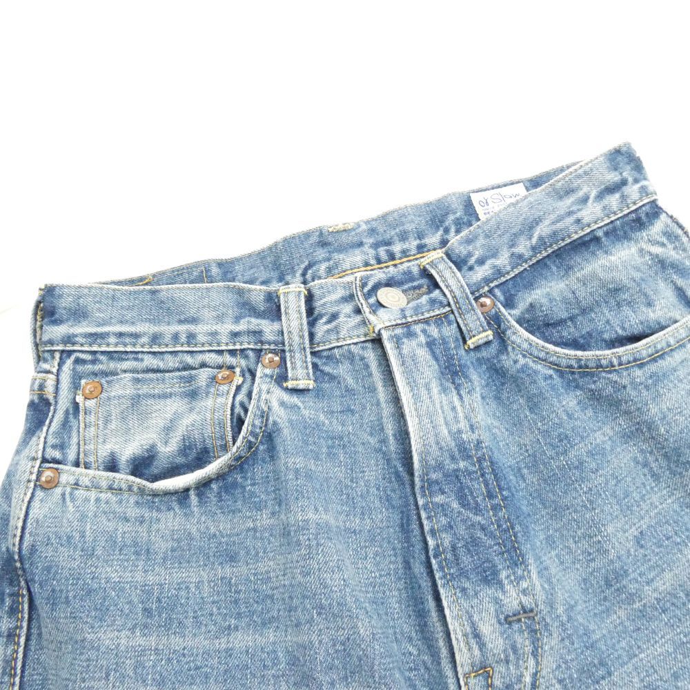美品 BEAMS ビームス orSlow No.8 デニムパンツ XS 綿100％ レディース  