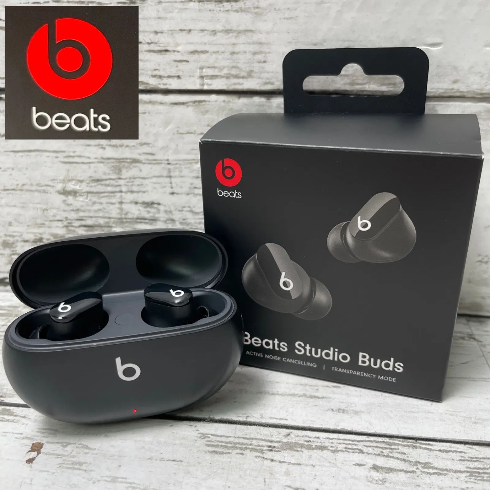 g38 Beats Studio Buds ブラック ワイヤレスイヤホン 充電ケース付き アクティブノイズキャンセリング 内蔵マイク インイヤー