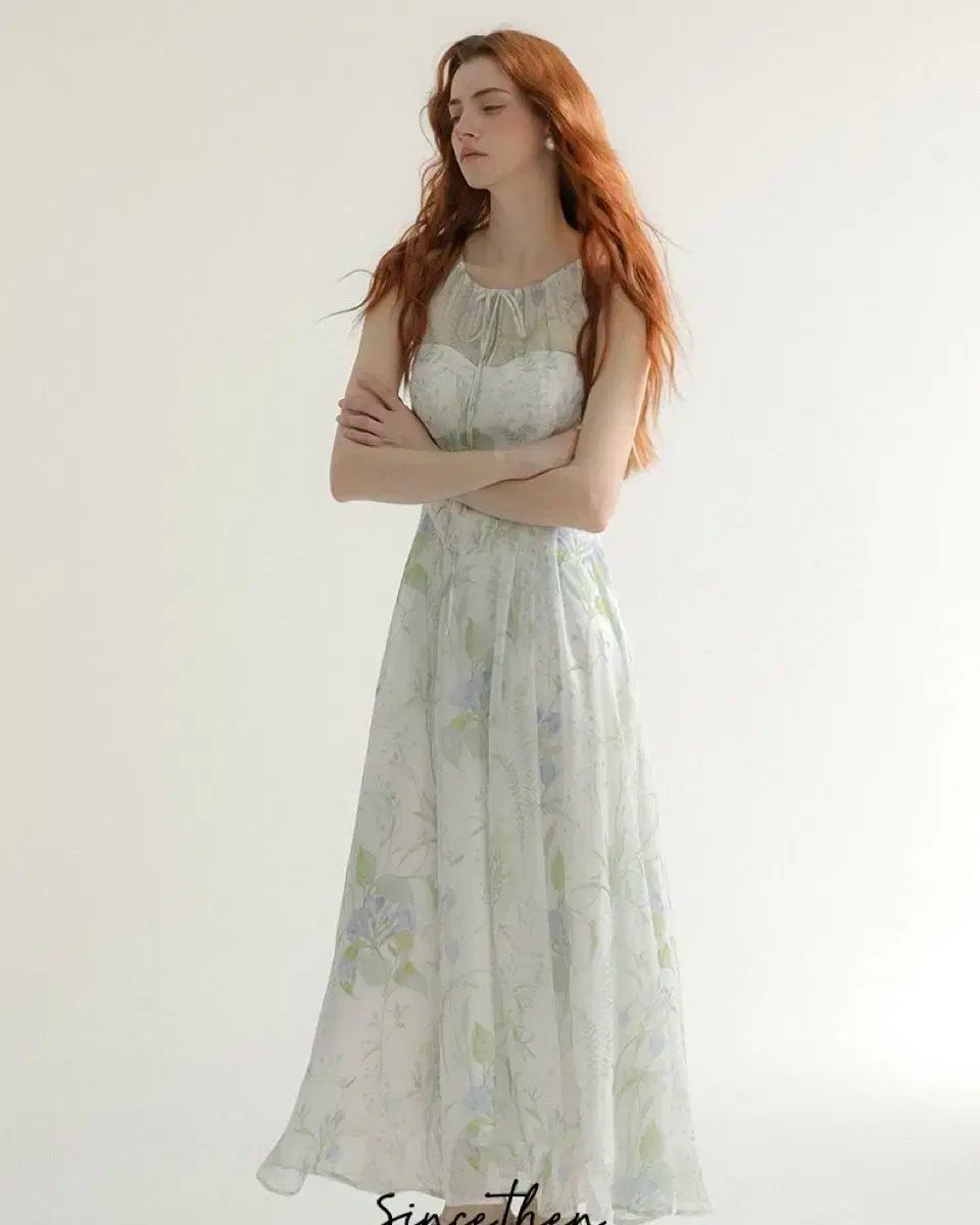 Since Then シンスゼン ホルターネック フローラル リボン ロング ワンピース リゾートサマードレス ブライダルシャワーセルフウェディング