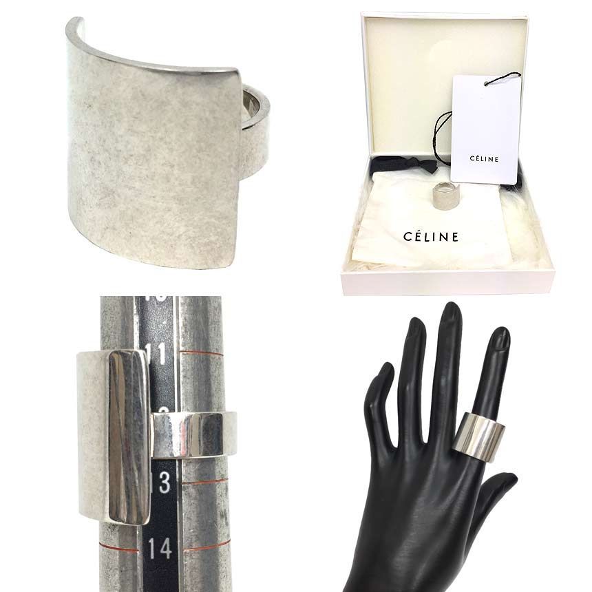 セール 未使用 CELINE セリーヌ リング ＃52 シルバーカラー 