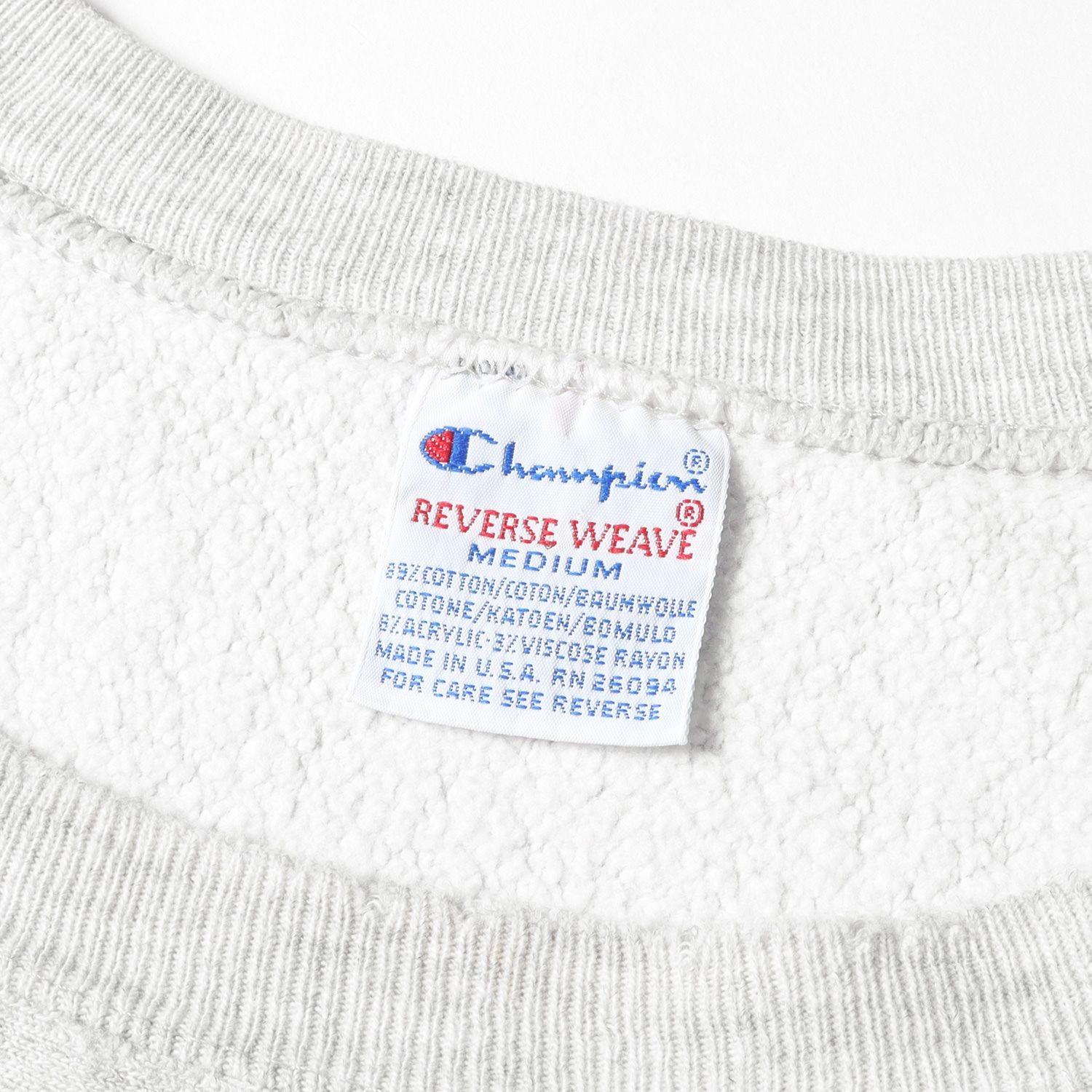 Champion vintage チャンピオン ヴィンテージ スウェット サイズ:M 90s 刺繍タグ STANFORD リバースウィーブ  カレッジロゴ スウェットシャツ スタンフォード大学 USA製 ヘザーグレー トップス トレーナー アメカジ 古着