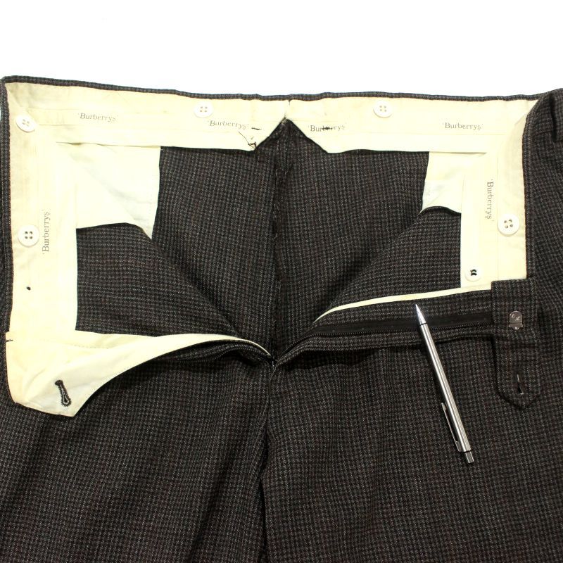Burberrys 黒スラックス BURBERRY BLACK LABEL バーバリーブラックレーベル ストレート