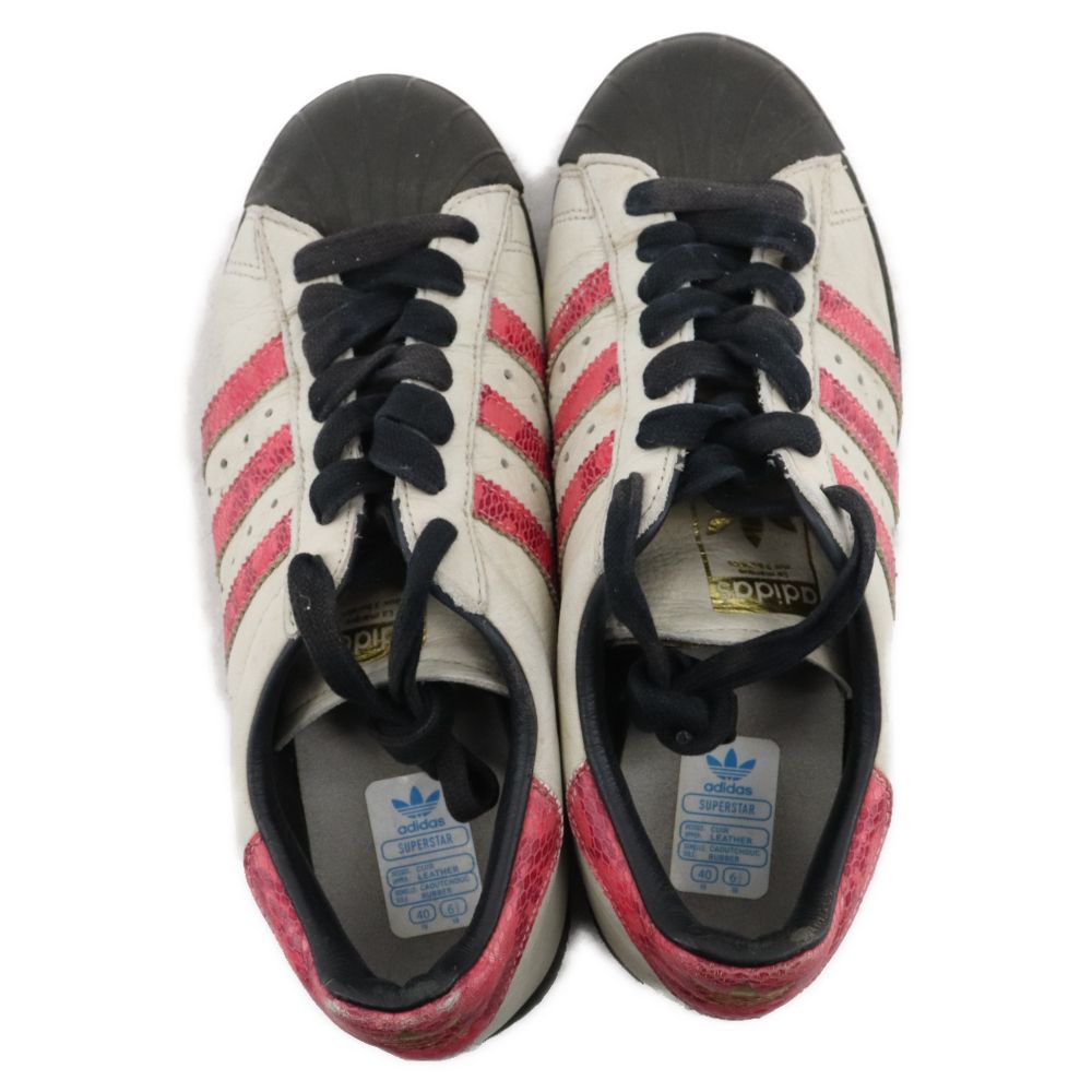 adidas (アディダス) MI ADIDAS マイアディダス レザーローカットスニーカー ホワイト/ピンク US7/25.0cm G27909