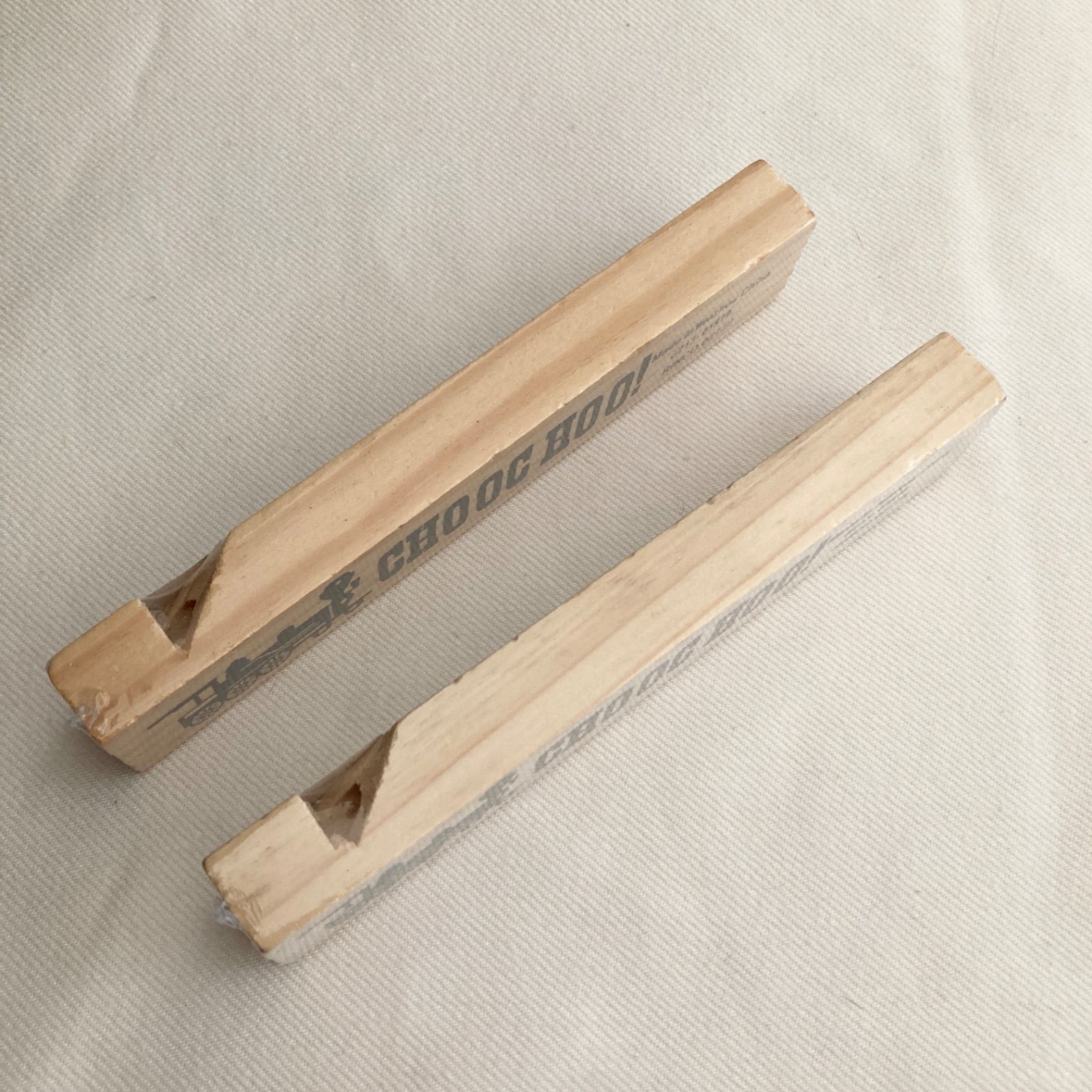 WOODEN TRAIN WHISTLE】木製 トレイン ホイッスル 汽笛 2個セット