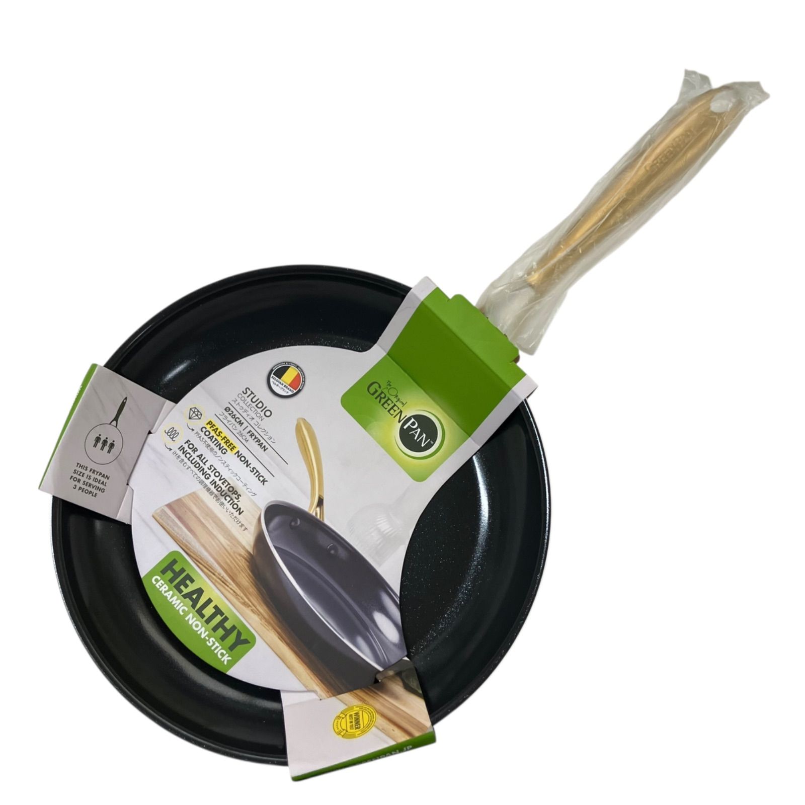 WJ38 グリーンパン GREENPAN ストゥディオ フライパン 26cm IH対応