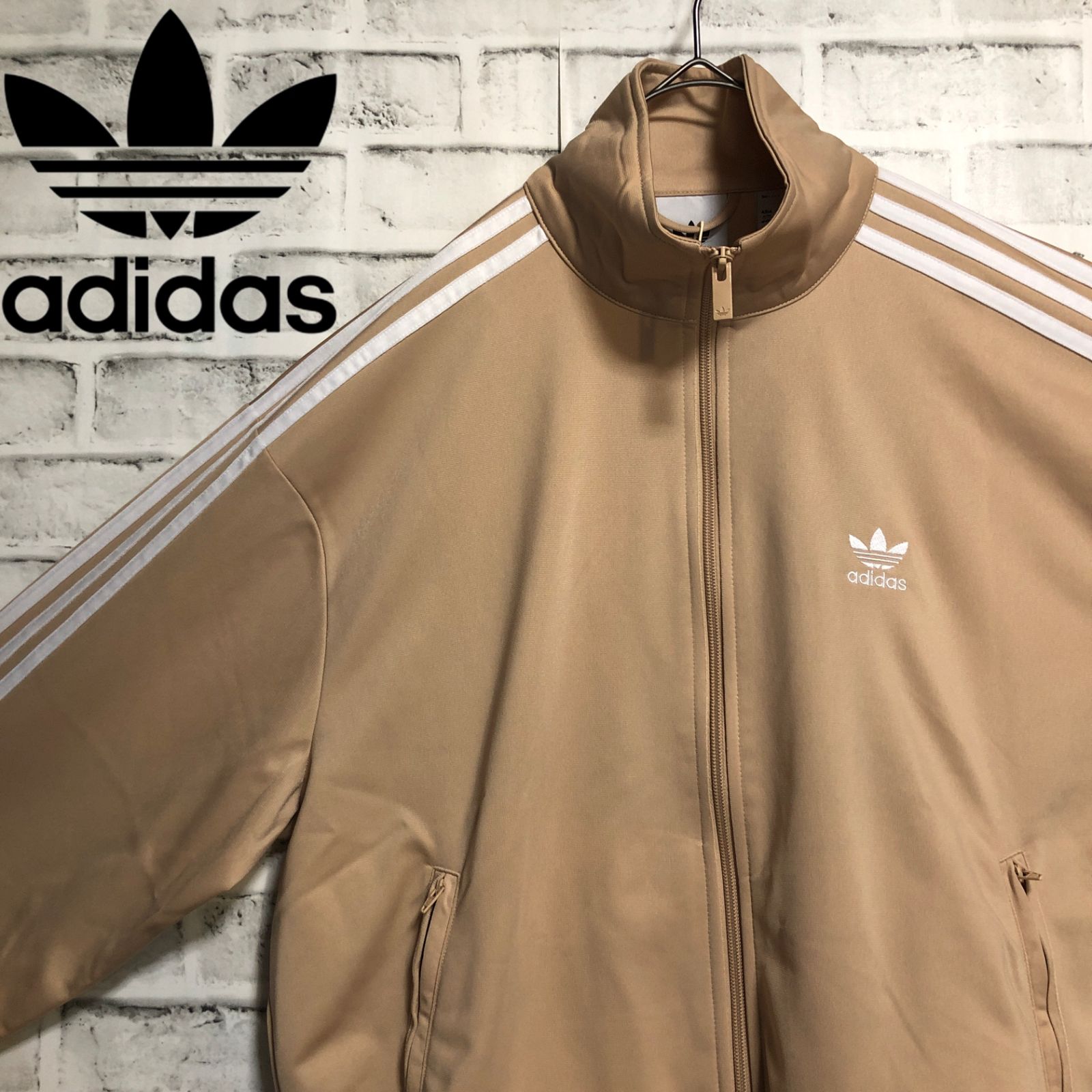 新品L⭐️adidas トラックジャケット/ジャージ 刺繍トレファイル 
