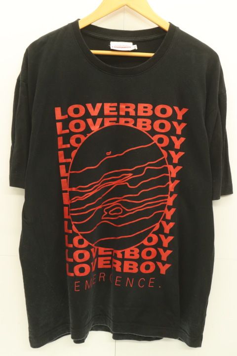 【中古】 Charles Jeffrey Loverboy メンズTシャツ XL Tシャツ Charles Jeffrey Loverboy XL 黒 ブラック プリント