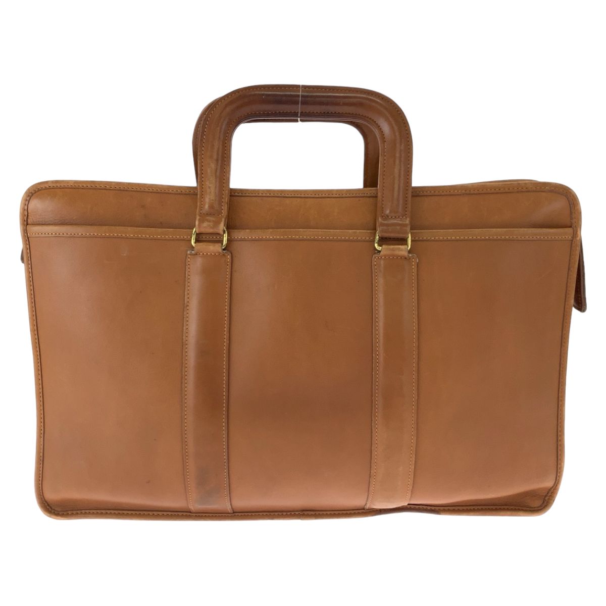 美品 Cole Haan 2897 2way ブリーフケース A4可 レザー 茶 美品 Cole Haan 2897 2way ブリーフケース A4可 レザー 茶 美品