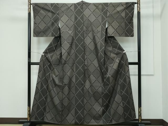 平和屋着物 上 本場大島紬 9マルキ 菱吉祥文 CZAA3436s5