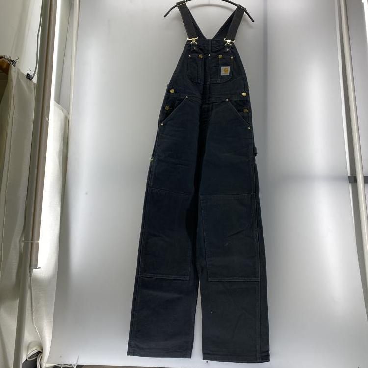 Carhartt　オーバーオール　メキシコ産 中古】Carhartt メキシコ製 オーバーオール ブラック 32×32