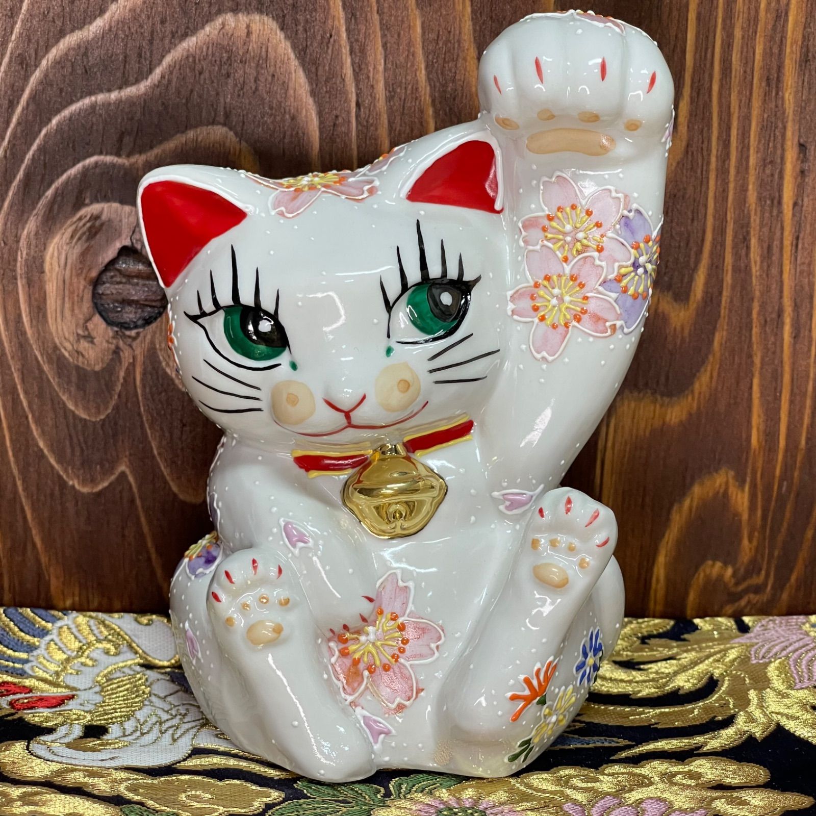 願いが叶う】【金運】招き猫 黄盛り 左手 スコティッシュ 仔猫