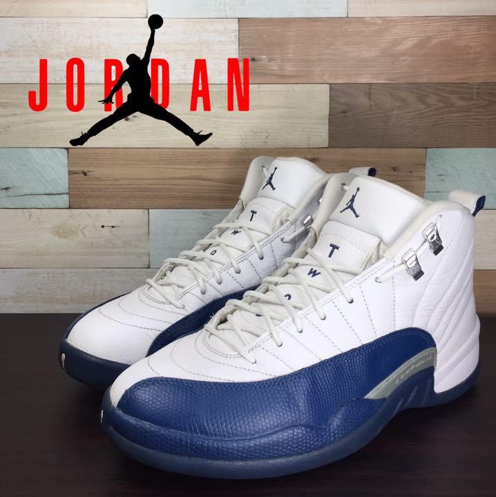 NIKE AIR JORDAN 12 RETRO ナイキ エアジョーダン12 レトロ ホワイト フレンチブルー 27cm U07819  130690-113 - メルカリ