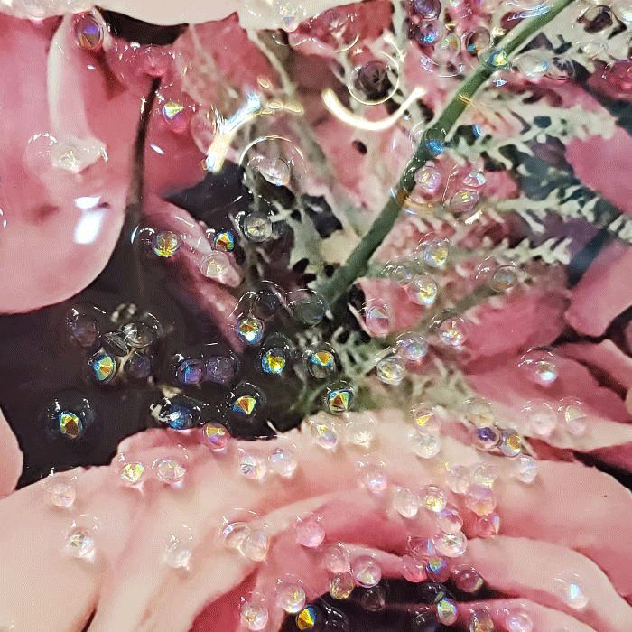 完成品/送料無料】アートパネル フローラル 花 バラ 額縁入 絵画