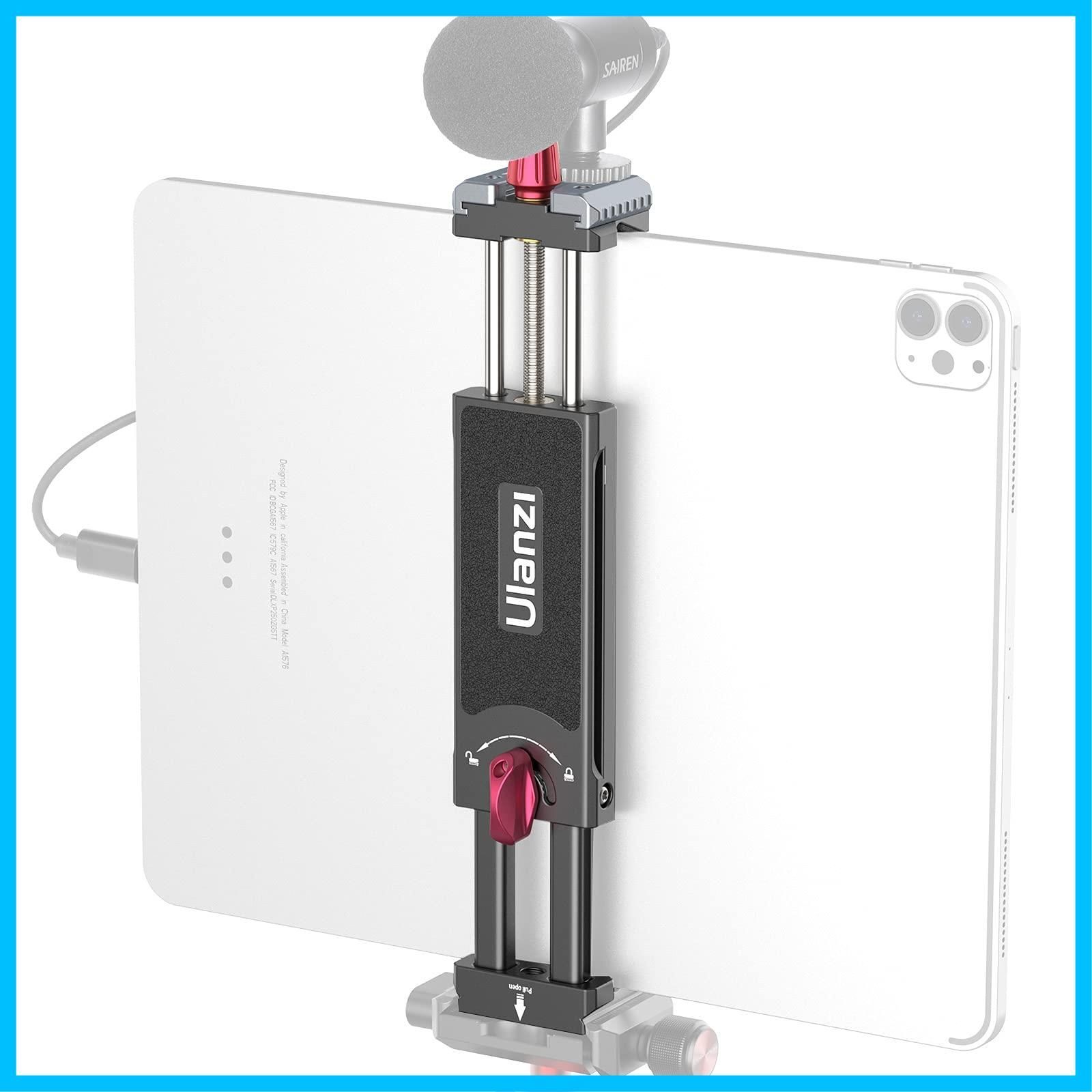 【在庫処分】Ulanzi タブレットホルダー 三脚用 ipadホルダー 金属製 7.9-12.9 インチ iPadブラケット 2つアルカスイス ゴールドシュー付き iPad iPad iPad mini iPad Air iPad Pro 7.9'' 9.7'