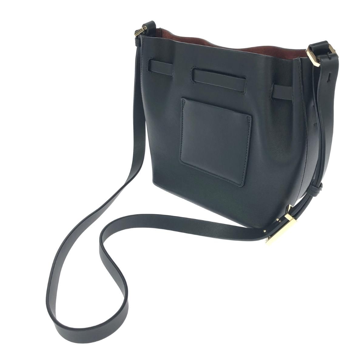 Smythson スマイソン ショルダーバッグ ブラック レザー レディース 