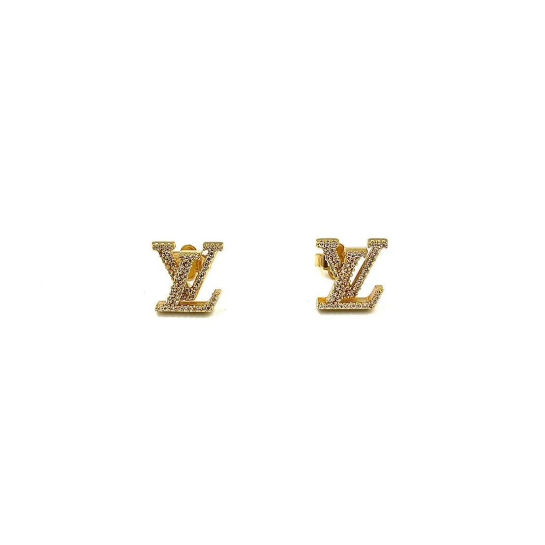 LOUIS VUITTON LVアイコニックストラス ラインストーンピアス