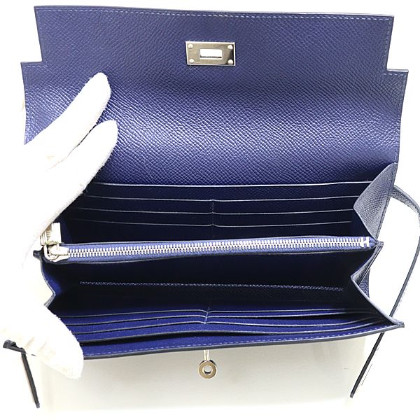 ［中古］正規品　エルメス　ケリーウォレット　ブルー系　T A 刻印 楽天市場】エルメス ケリーウォレット 中古の通販