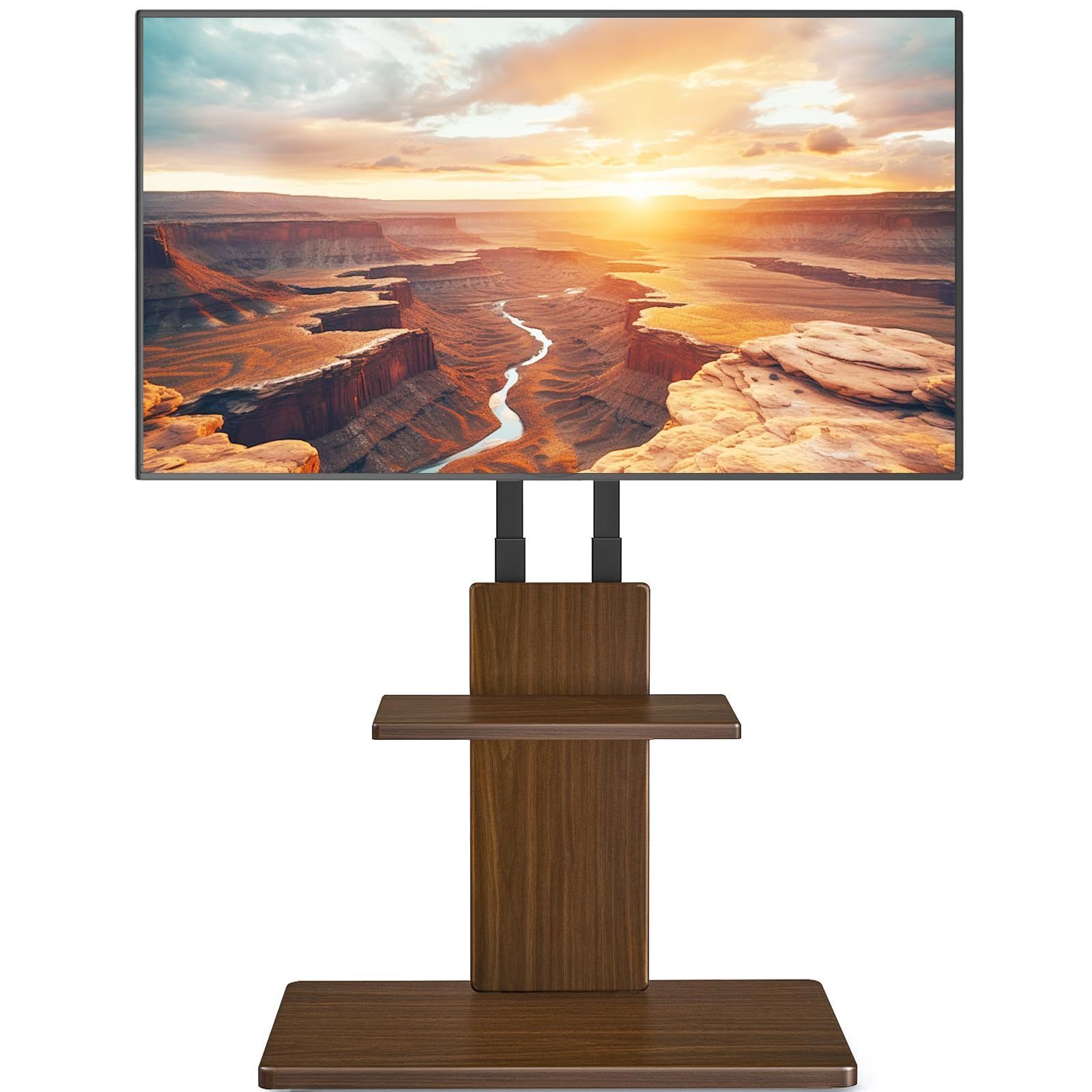 新着商品 tv stand 32~70インチ対応 tvスタンド テレビスタンド ロータイプ テレビスタンド 耐荷重45kg 12段階高さ調節 左右回転25° 壁寄せ VESA100*100~600*400 家用 Rfiver 会社用 木目調