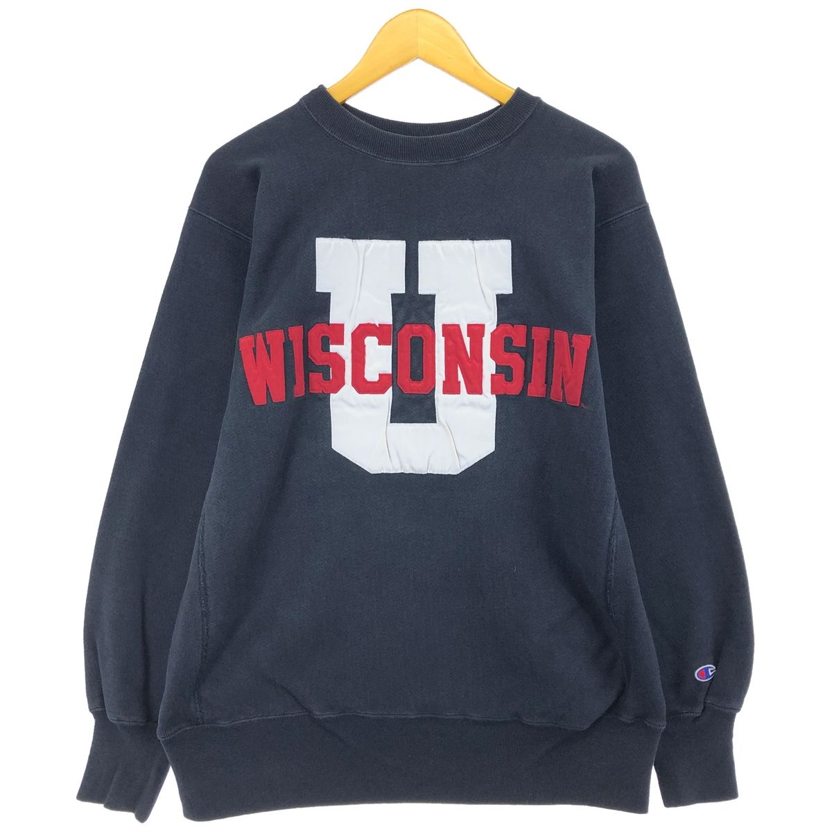 古着 90年代 チャンピオン Champion REVERSE WEAVE リバースウィーブ 刺繍タグ WISCONSIN ウィスコンシン大学/eaa479673