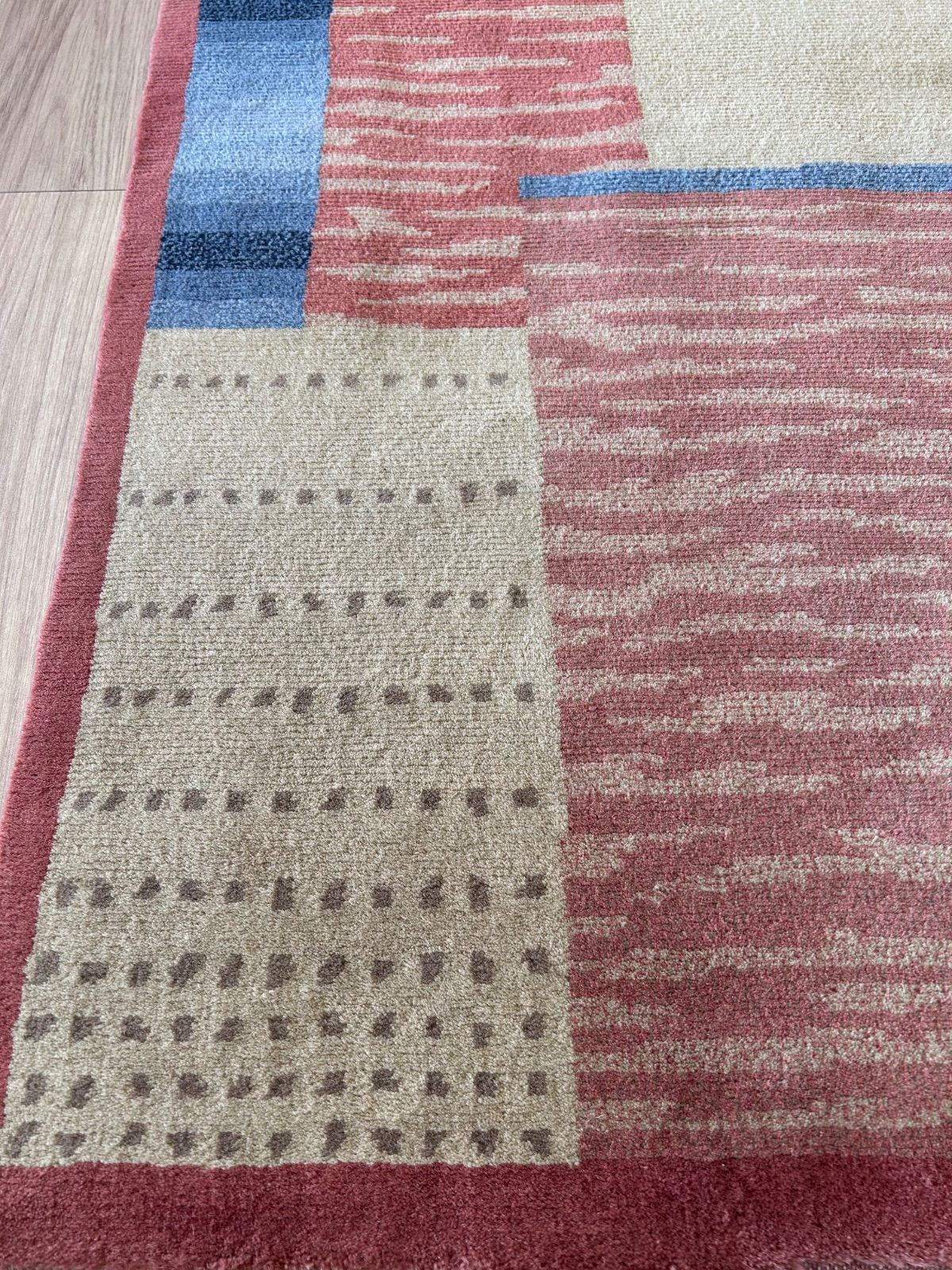 展示品】中国段通 高級手織り絨毯 中国ウール絨毯90段 約68X122 