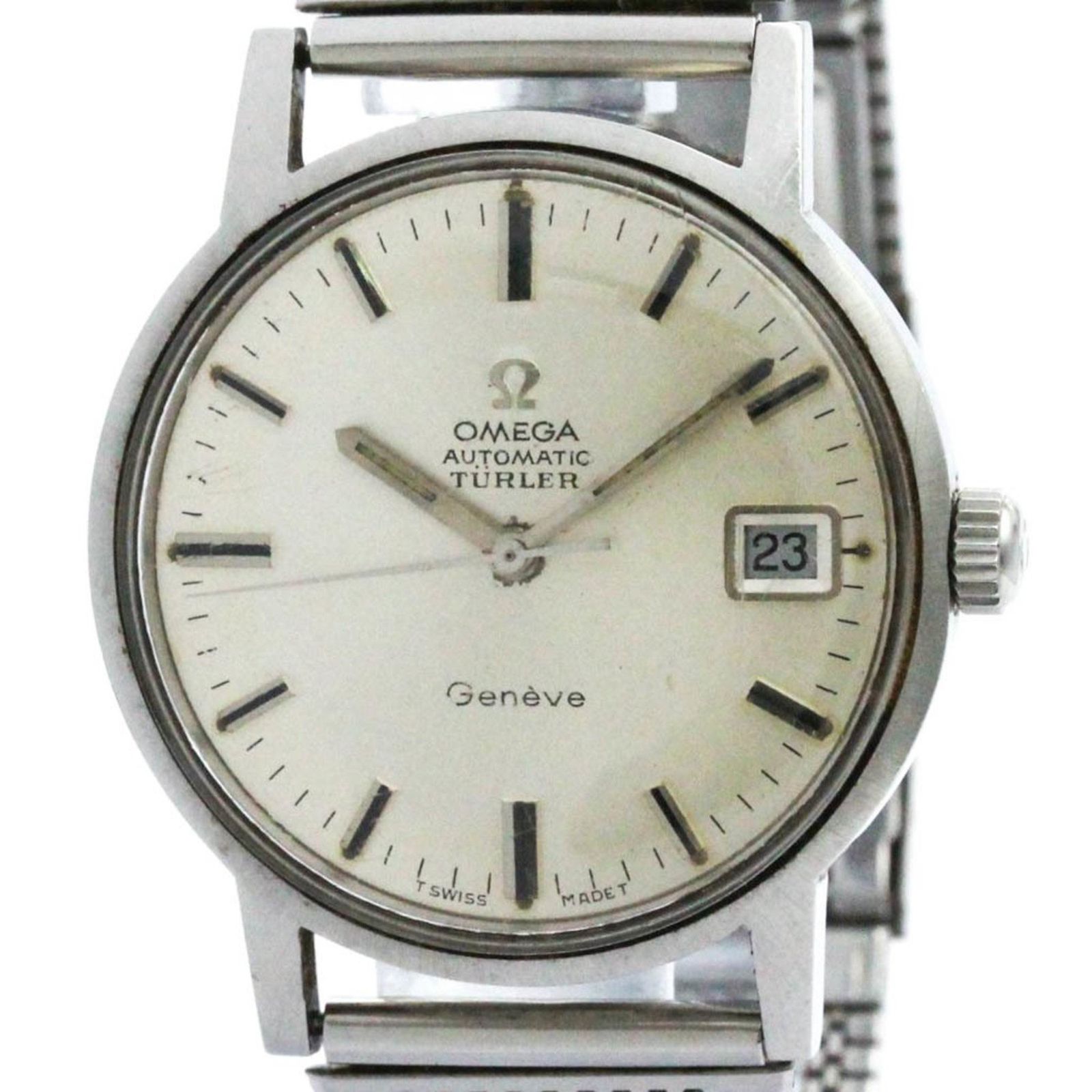 オメガ OMEGA ジュネーブ チューラー デイト Cal.565 ステンレススチール 自動巻き メンズ 時計 166.070