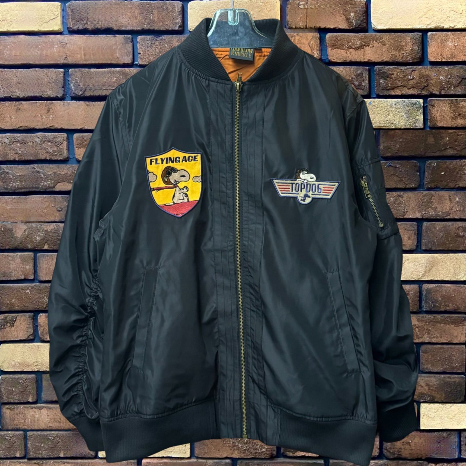 スヌーピー FLYING ACE MA-1 】LOW BLOW KNUCKLE ローブロー