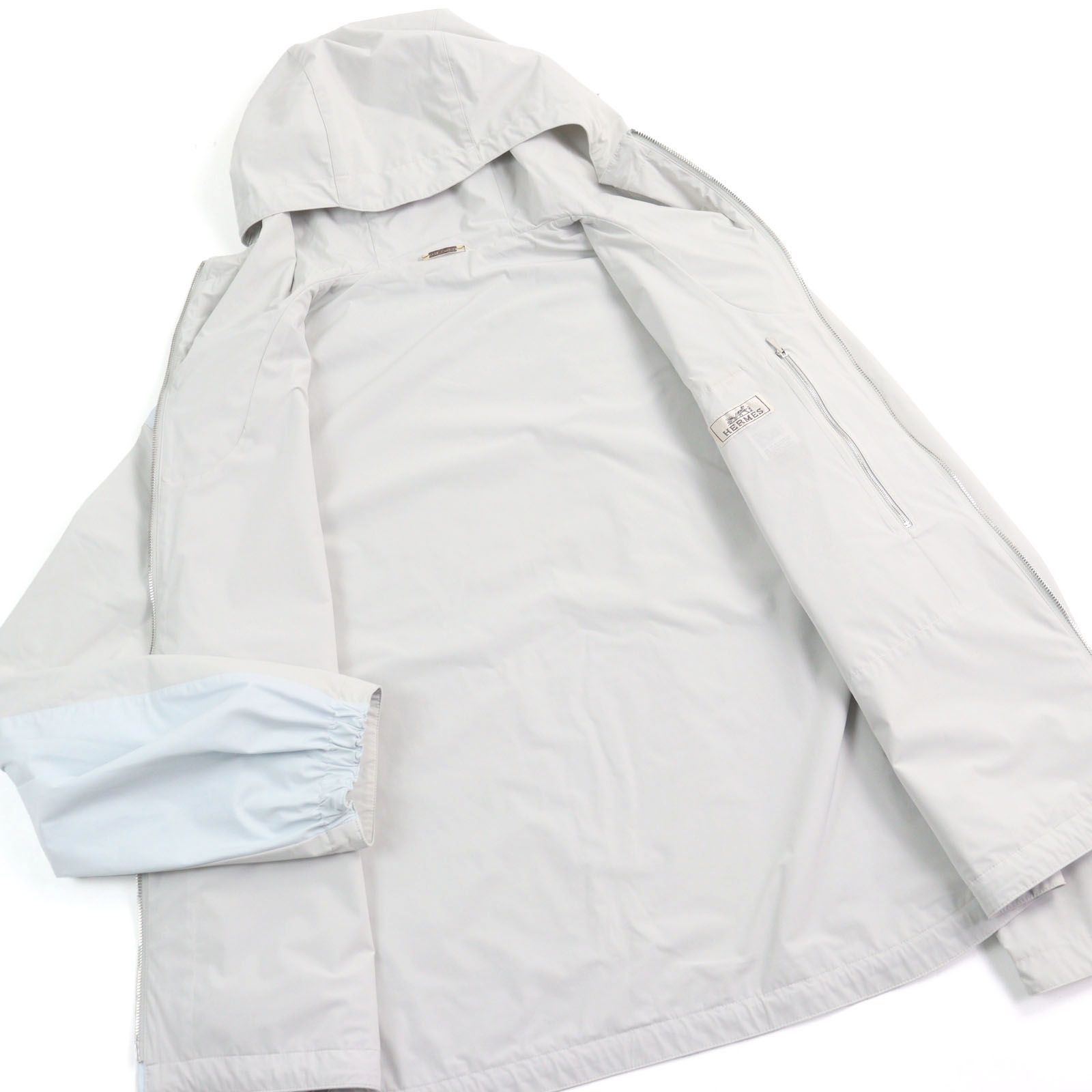 極美品○HERMES エルメス 24SS バイカラー フーデッド ダブル