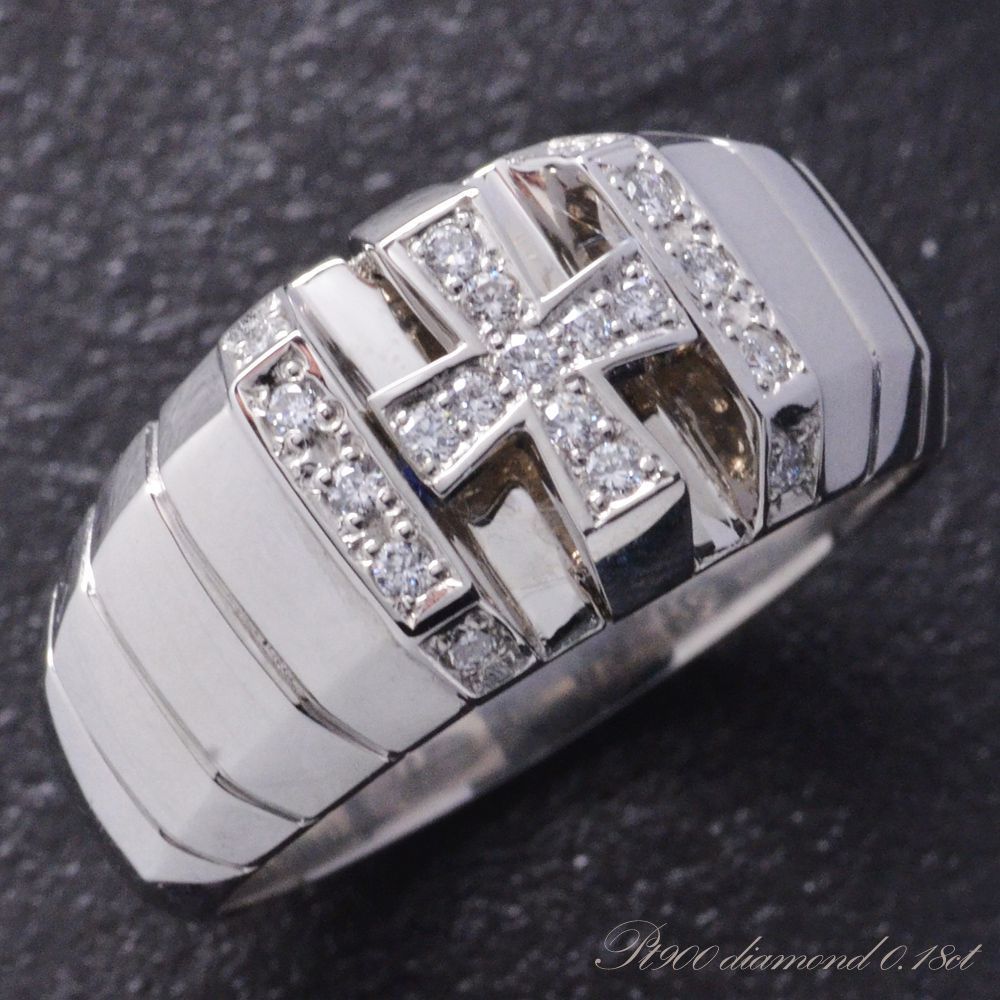 プラチナ リング ダイヤモンド クロス メンズ 指輪 pt900 ピンキーリング リング 幅広 透かし 十字架 ダイヤ 一粒 大粒 男性 送料無料 人気 セール SALE プラチナ リング メンズ 指輪 Pt900 ダイヤモンド クロス 十字架