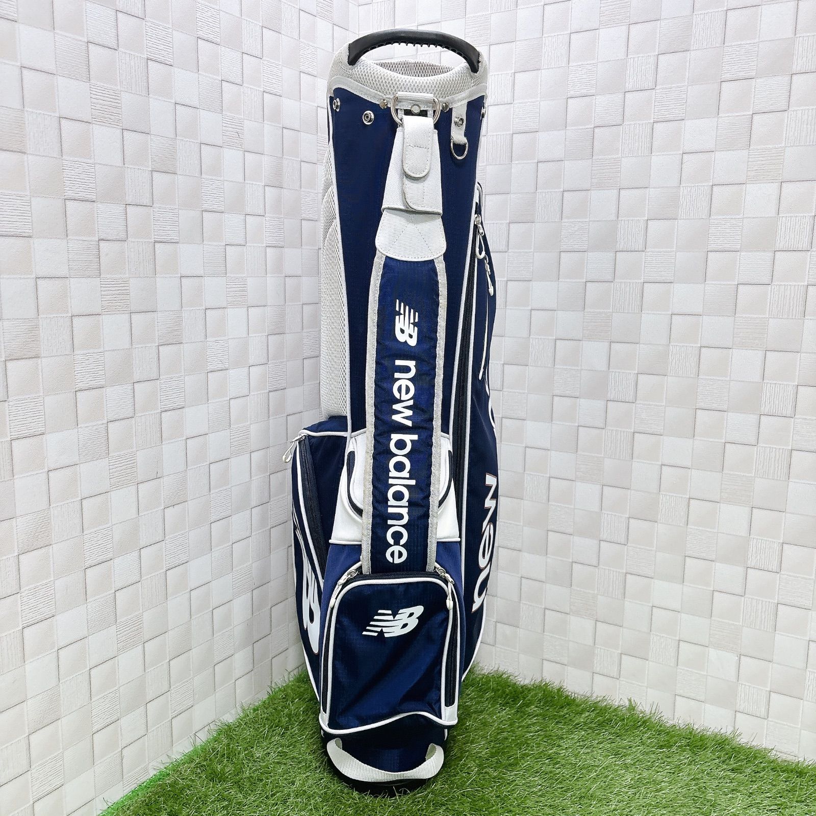 ニューバランス キャディバッグ スタンド式 ネイビー 47インチ