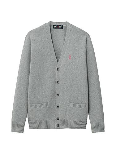 Size:11 号_Color:ライトグレー×さくら女神(910) [イーストボーイ] カーディガン 綿カーディガン〈7G/さくら女神〉4206026 4206026 ライトグレー×さくら女神(910)