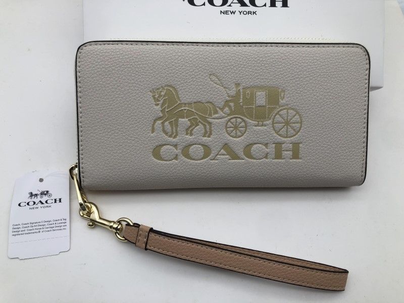 コーチ COACH 長財布 財布 ジップ ウォレット ラウンドファスナー レザー レディース ホワイト新品a060 c3548