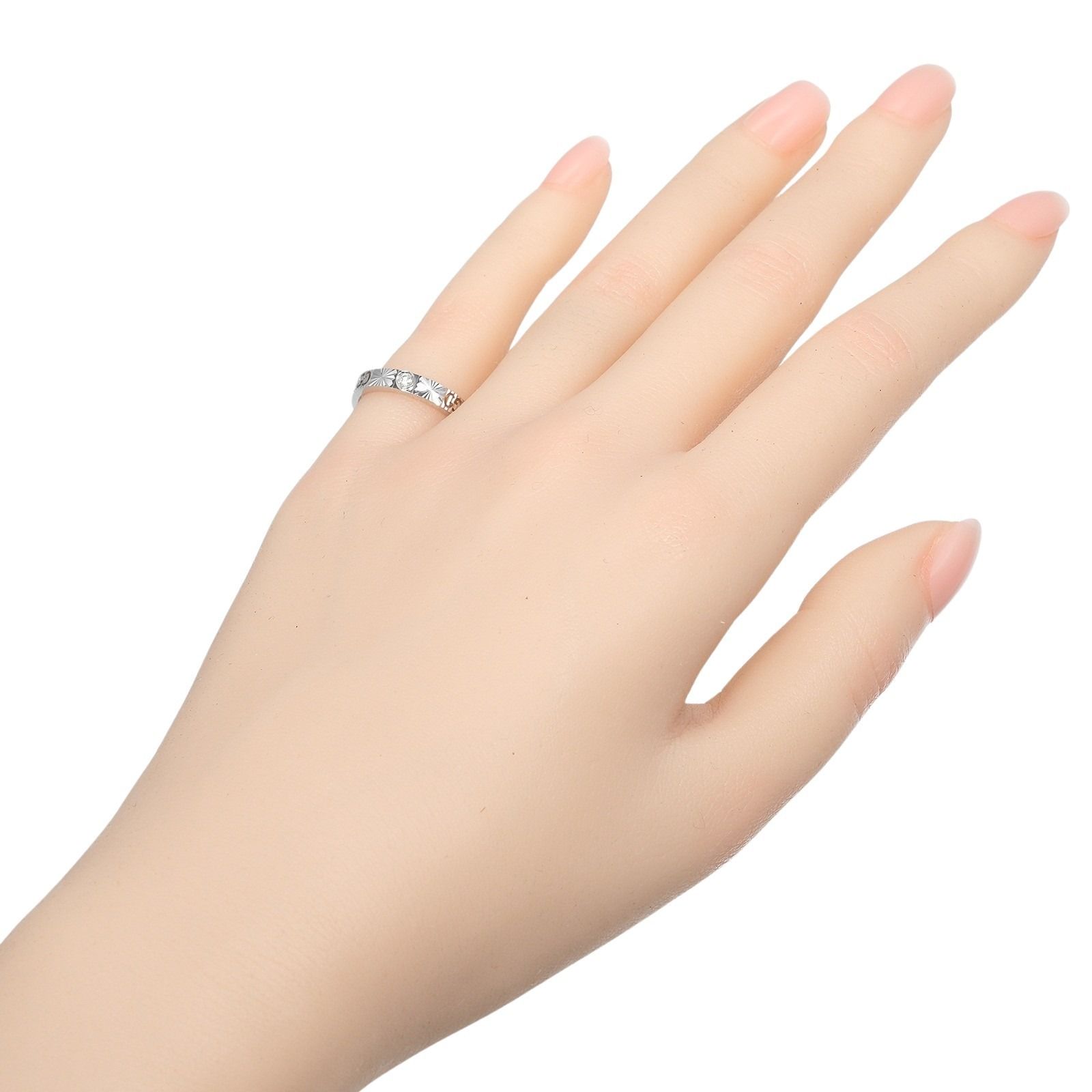 GUCCI】グッチ アイコン K18ホワイトゴールド×ダイヤモンド 8号