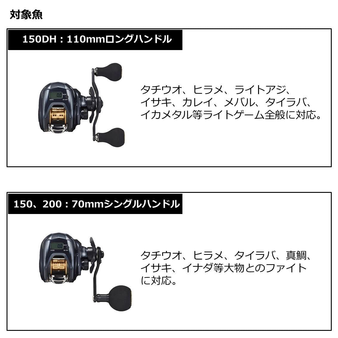 新着商品ダイワDAIWA カウンター付き両軸リール ライトゲ-ム IC 150-DH