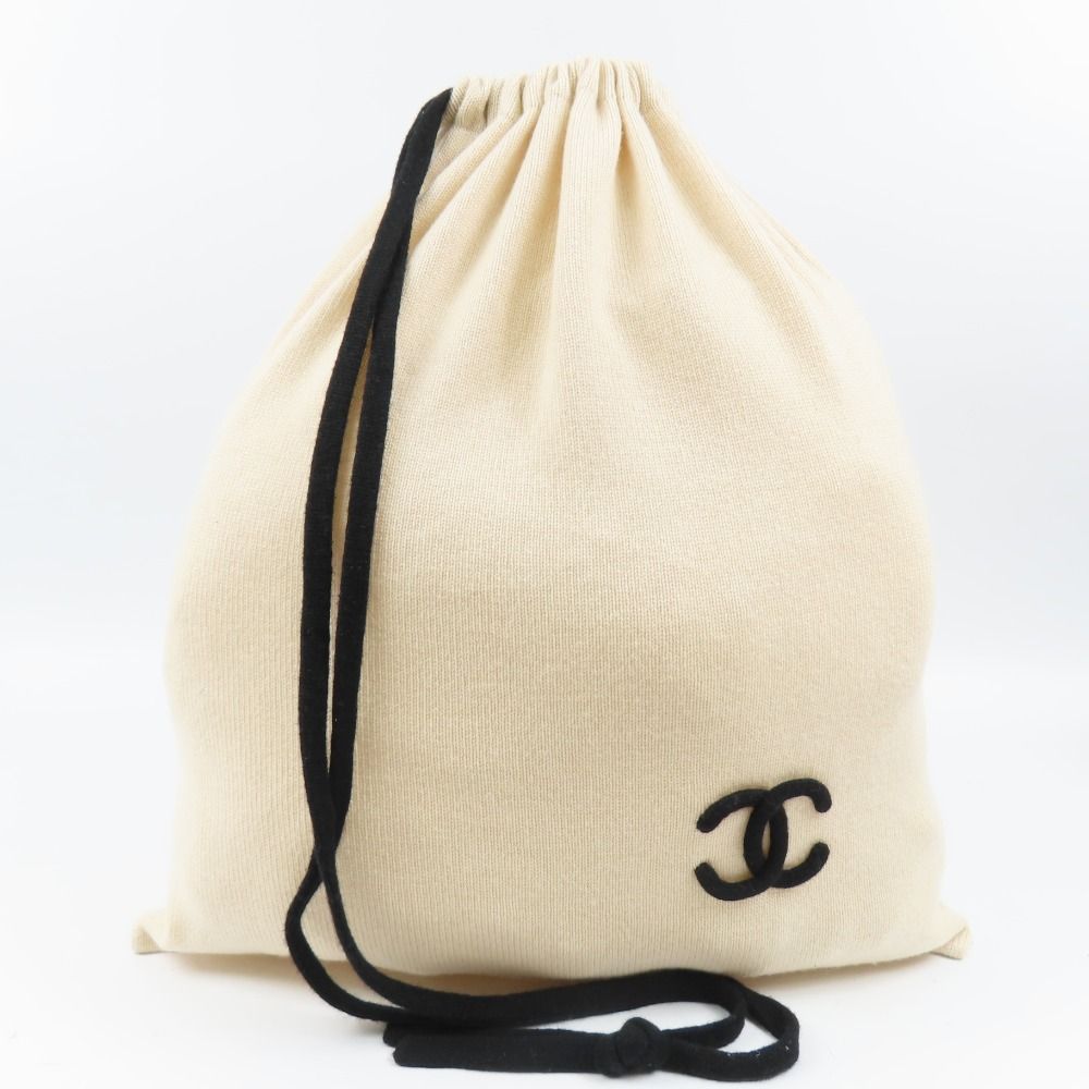 100882 CHANEL シャネル 巾着 バッグ ココマーク カシミヤ ハンドバッグ