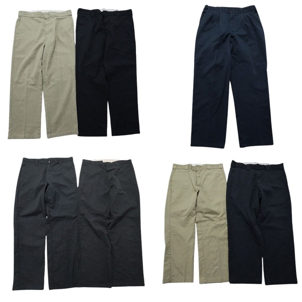 古着卸 まとめ売り ディッキーズ Dickies パンツMIX 7枚セット メンズ 38 |36 ワークパンツ チノパン ストレート 古着 NB9730