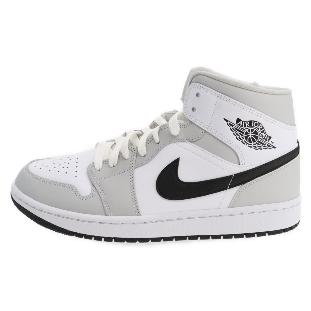 NIKE (ナイキ) WMNS AIR JORDAN 1 MID GREY FOG WHITE BLACK BQ6472-015 エアジョーダン1  グレーフォグ ミッドカットスニーカー ホワイト/グレー US11/28cm - メルカリ