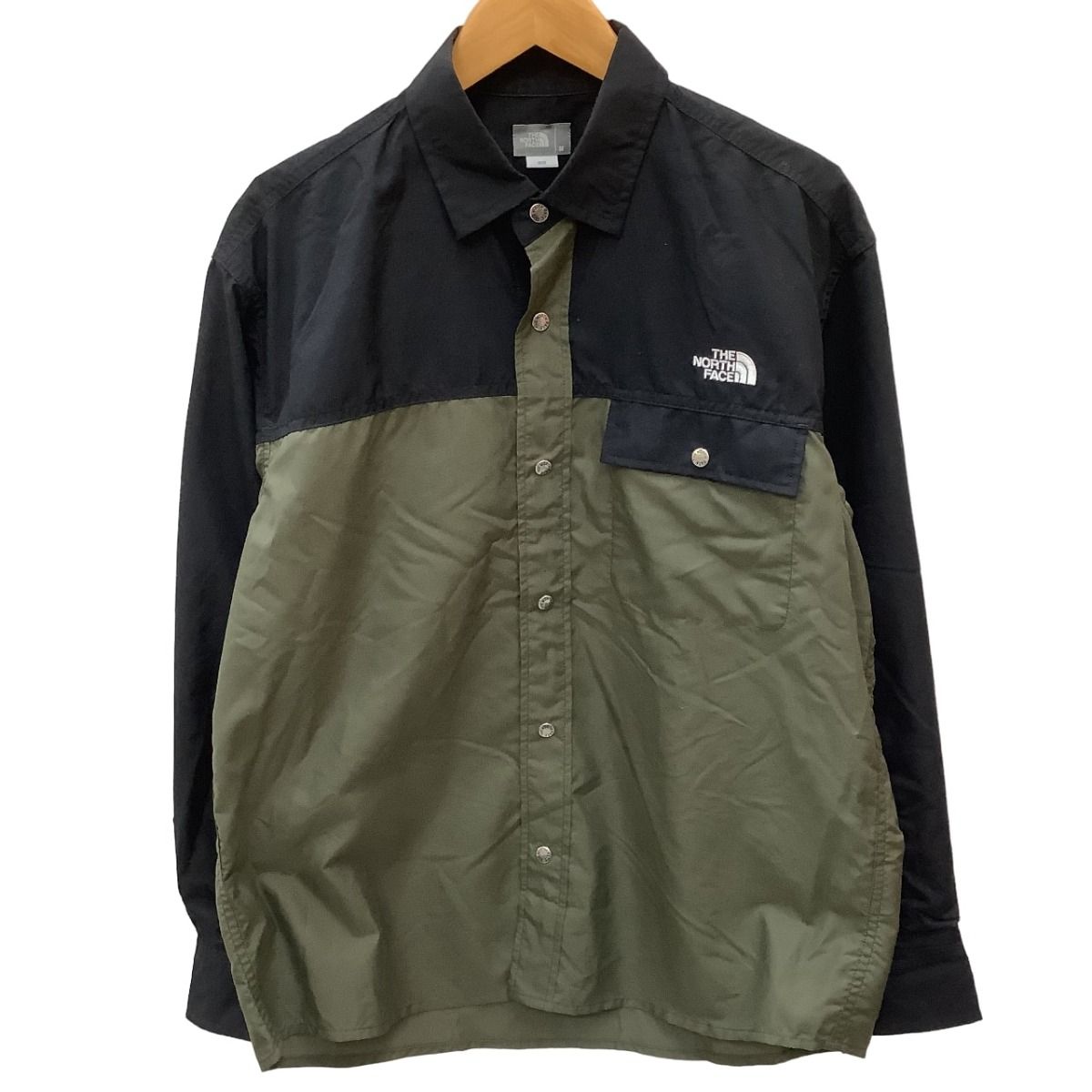 ♪♪THE NORTH FACE ザノースフェイス ロングスリーブヌプシシャツ SIZE M NR11961 カーキ