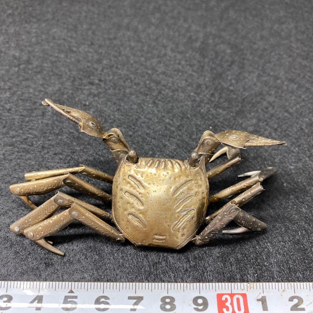 弘美 銀製 自在カニB 25g 最大幅約13.5cm 東Y6-0726 2F