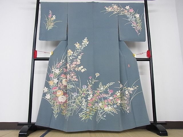 平和屋着物●上質な色無地　作家物　柴染色　正絹　逸品　AABA4613ck 平和屋着物○上質な色無地 作家物 柴染色 正絹 逸品 AABA4613ck