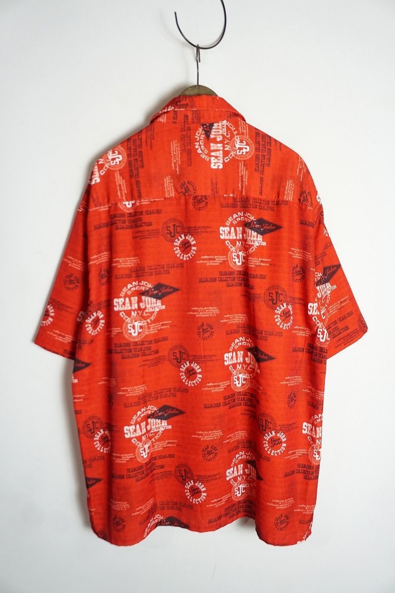 sean johnベロア半袖 美品 90s 00s Sean John ショーン ジョン 半袖シャツ