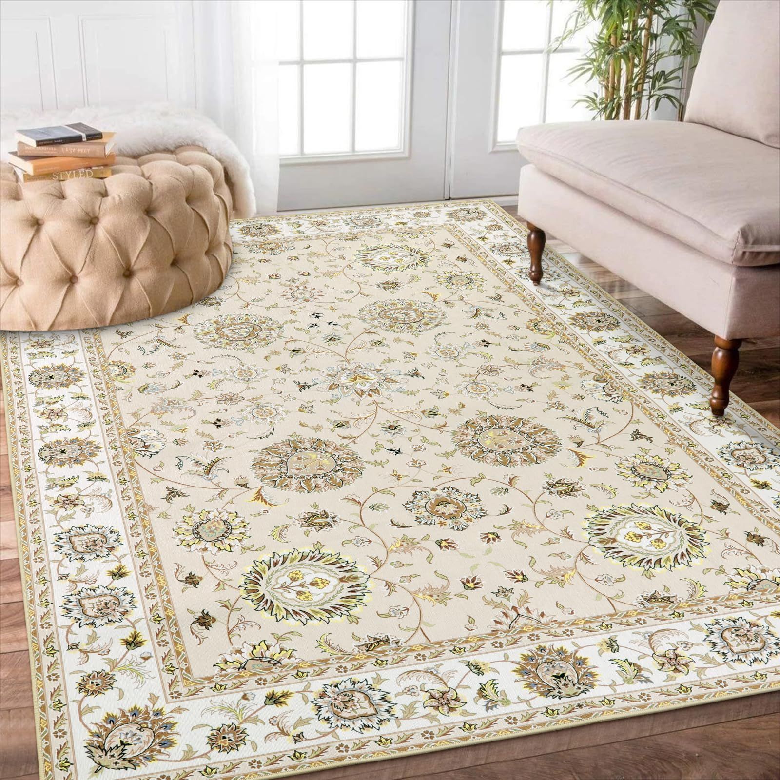 トルコ製ヴィンテージラグ838レア 高級 カイセリ ネイビー イエロー