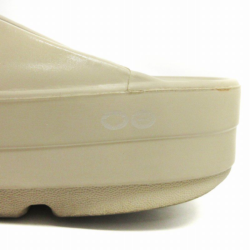 ウーフォス OOFOS ビーチサンダル トング 厚底 ベージュ 37 ☆AA