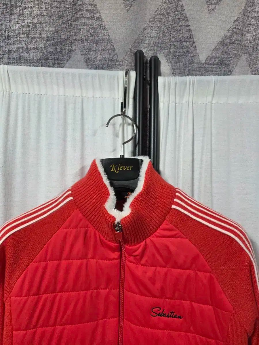 セバスチャンゴルフ防風ニットバイ ダウンジップアップ 100