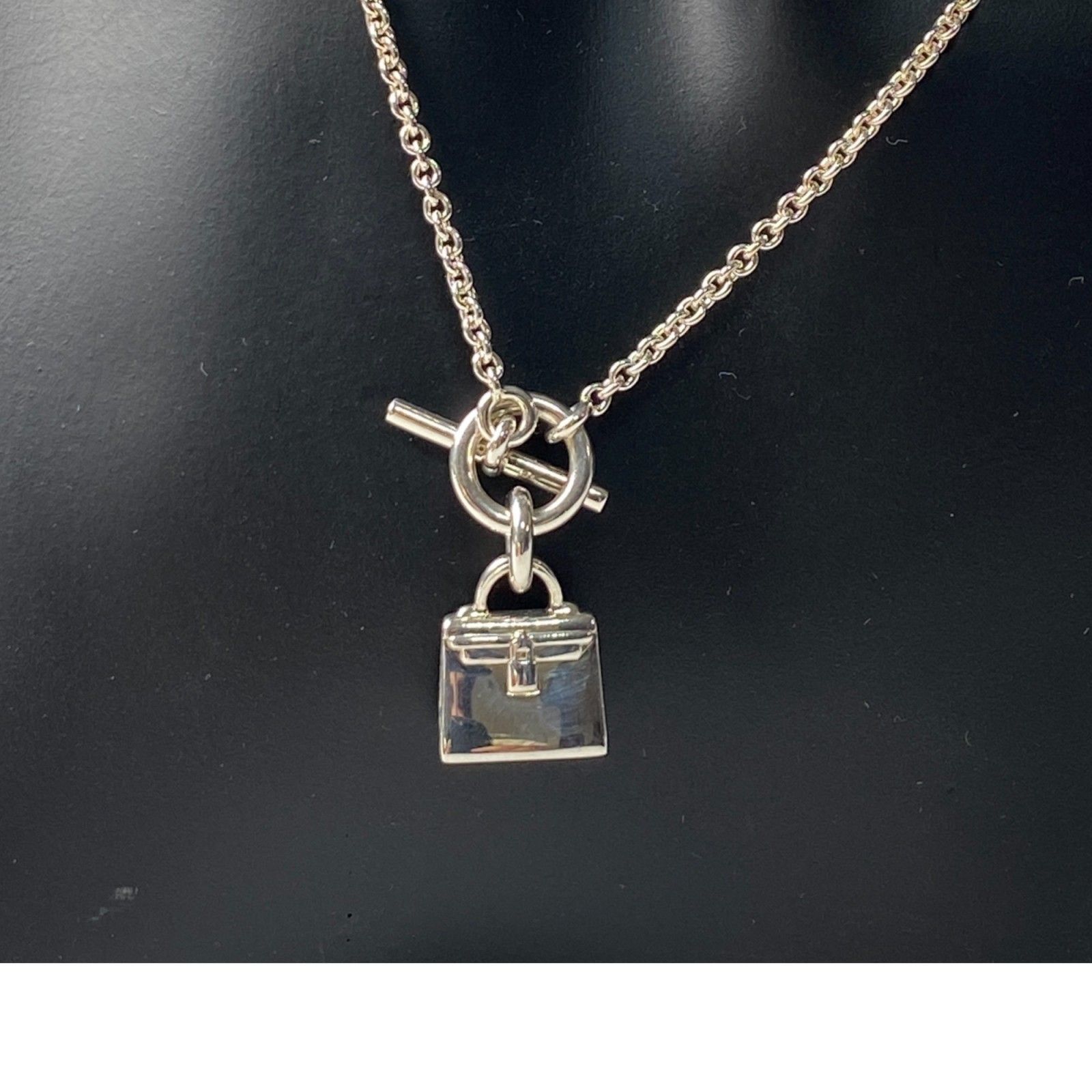未使用 エルメス HERMES レディース バーキン アミュレット ネックレス 