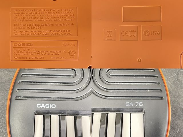 ミニキーボード 【中古】動作保証 CASIO カシオ SA-76 44ミニ鍵盤 / 92478