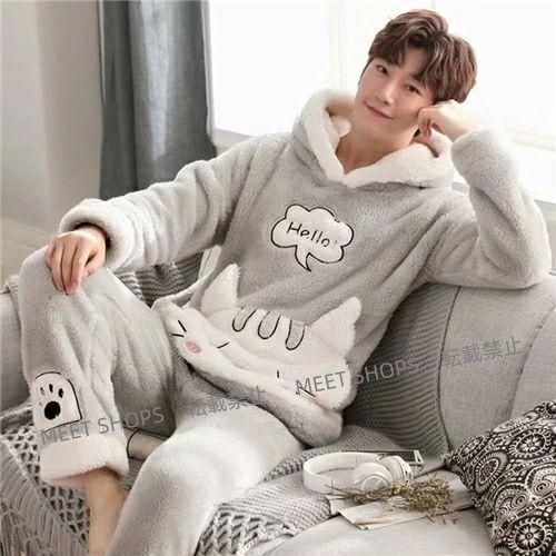 もこもこ パジャマ メンズ 冬用 モコモコ ルームウェア 長袖 冬 ブランド おしゃれ ルームウェ ddhc 189