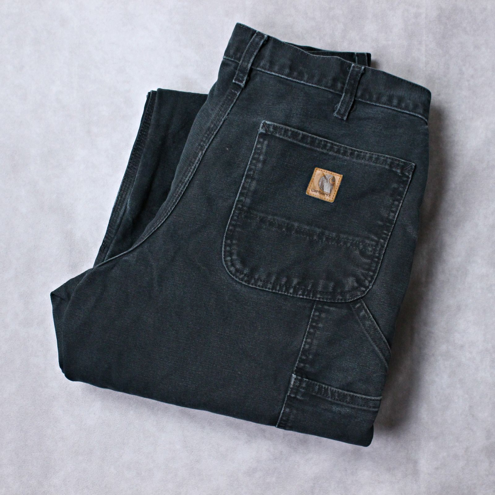 CARHARTT】カーハート B11 ダック地 ワークパンツ ダメージブラック