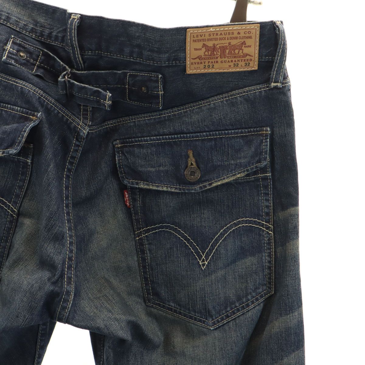 Levi's リーバイス 202 ダメージ加工 ストレートデニムパンツ w32