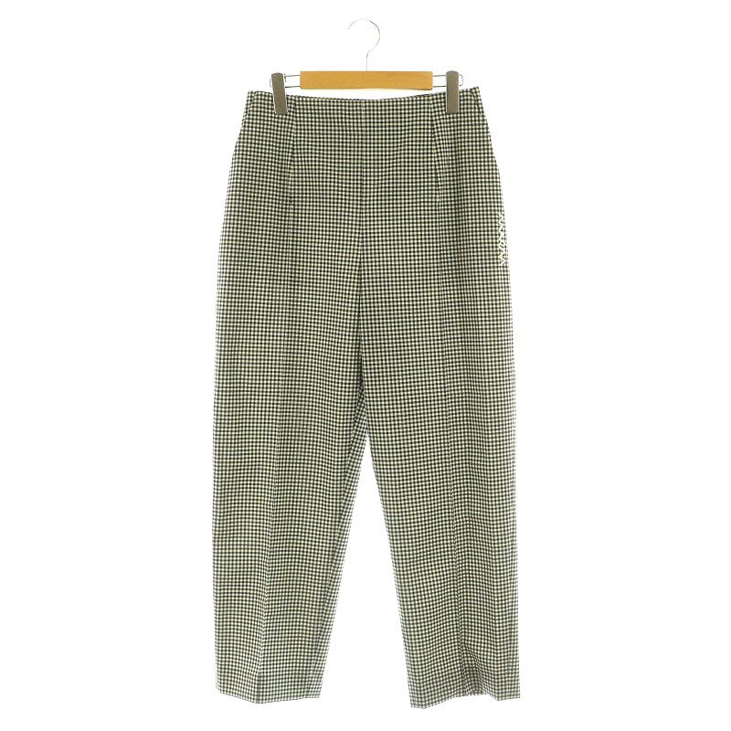 マルニ MARNI 25SS ギンガムチェックトラウザーパンツ サイドジップ DRAWER取り扱い 38 ブラック |MY OS