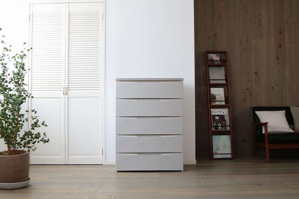 アイリスオーヤマ デザイン チェスト 幅73×奥行42×高さ100 グレー DW-725 IRIS OHYAMA